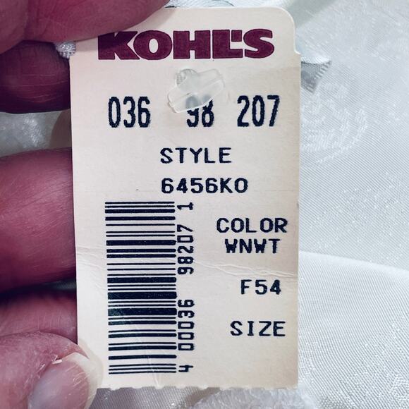 Vintage Val Mode White Satin Lace Trim Spaghetti Strap Short Gown L  NWT - Picture 9 of 10